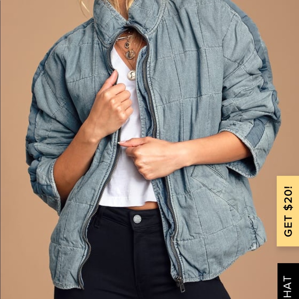 Free people quilted dolman jacket